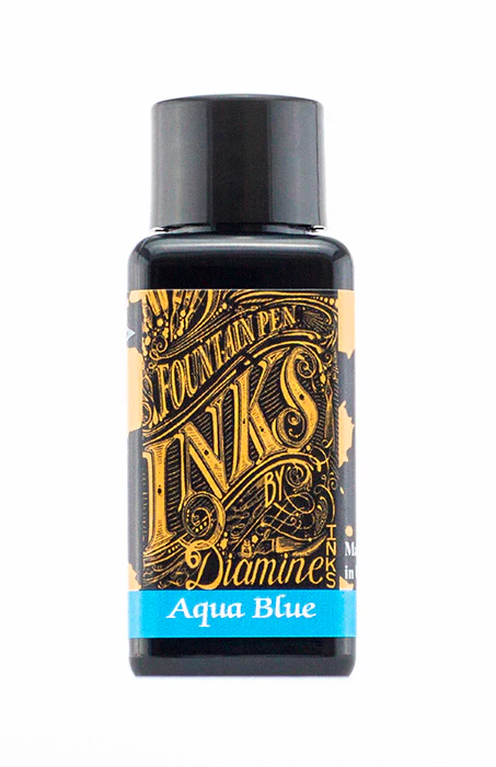 Diamine 30ml Fountain Pen Ink - Aqua Blue - Image 2