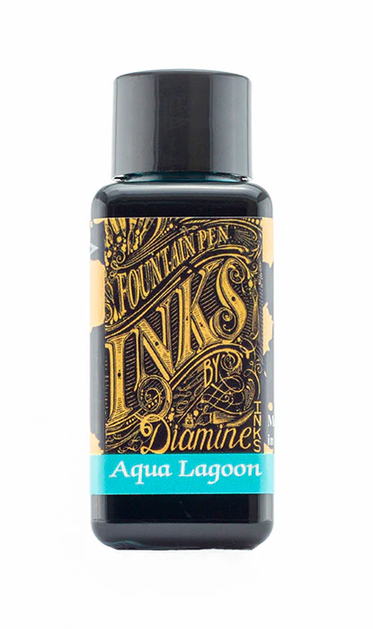 Diamine 30ml Fountain Pen Ink - Aqua Lagoon - Image 2