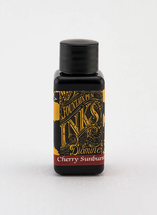 Diamine 30ml Fountain Pen Ink - Cherry Sunburst - Image 2