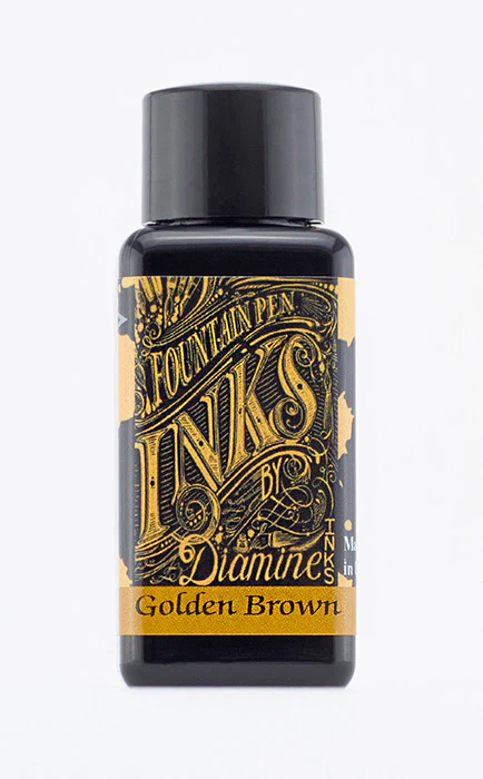 Diamine 30ml Fountain Pen Ink - Golden Brown - Image 2