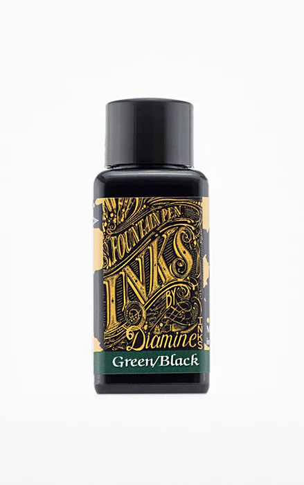 Diamine 30ml Fountain Pen Ink - Green Black - Image 2