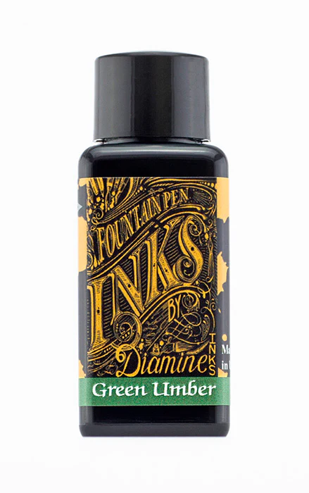 Diamine 30ml Fountain Pen Ink - Green Umber - Image 2