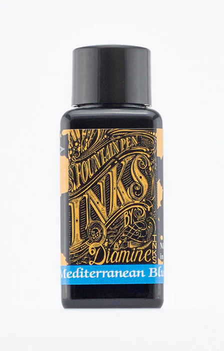 Diamine 30ml Fountain Pen Ink - Mediterranean Blue - Image 2