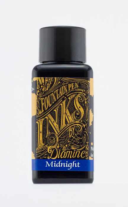 Diamine 30ml Fountain Pen Ink - Midnight - Image 2