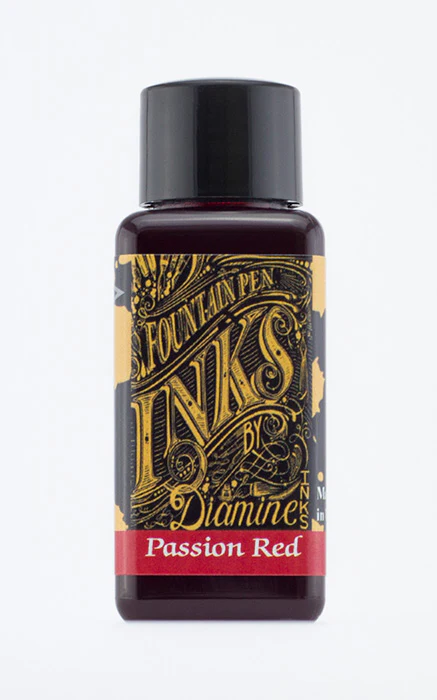Diamine 30ml Fountain Pen Ink - Passion Red - Image 2