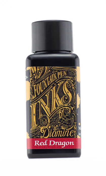 Diamine 30ml Fountain Pen Ink - Red Dragon - Image 2