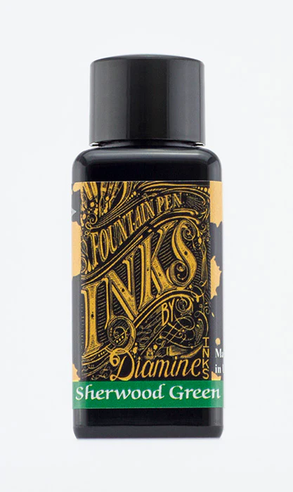Diamine 30ml Fountain Pen Ink - Sherwood Green - Image 2