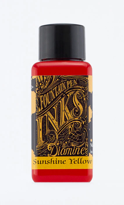 Diamine 30ml Fountain Pen Ink - Sunshine Yellow - Image 2