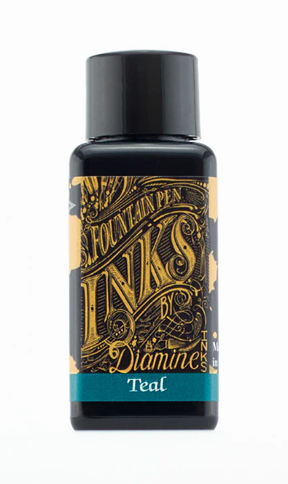 Diamine 30ml Fountain Pen Ink - Teal - Image 2