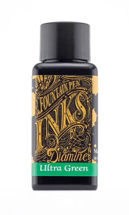 Diamine 30ml Fountain Pen Ink - Ultra Green - Image 2