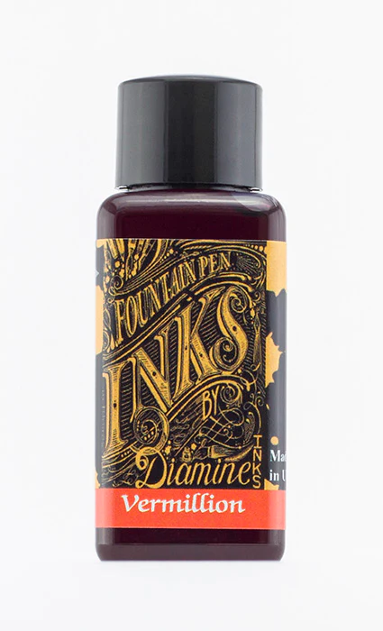 Diamine 30ml Fountain Pen Ink - Vermillion - Image 2