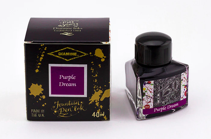Diamine 40ml Fountain Pen Ink 150th Anniversary - Purple Dream - Image 2