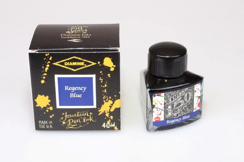 Diamine 40ml Fountain Pen Ink 150th Anniversary - Regency Blue - Image 2