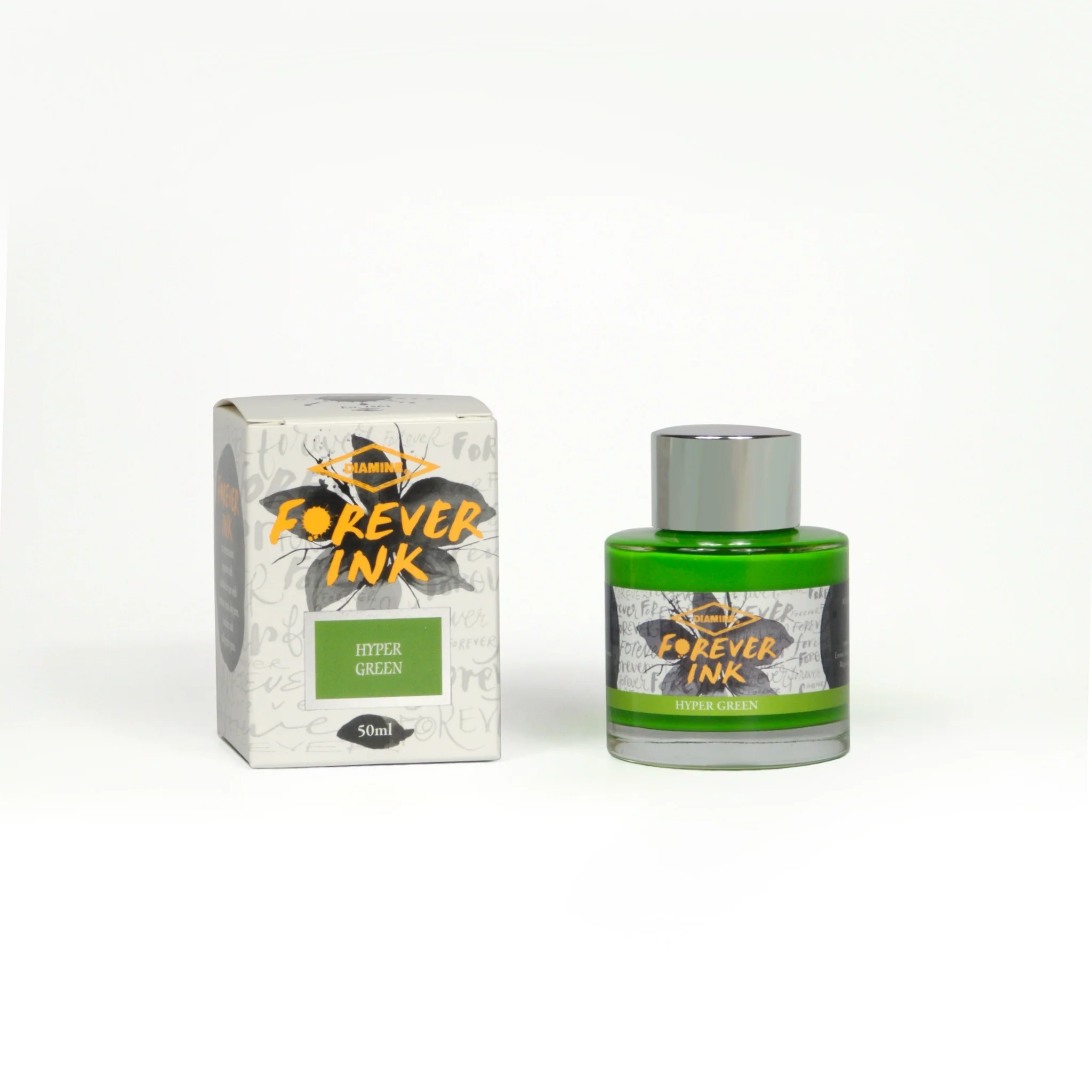 Diamine 50ml Forever Ink - Permanent Pigment Fountain Pen Ink - Hyper Green - Image 2
