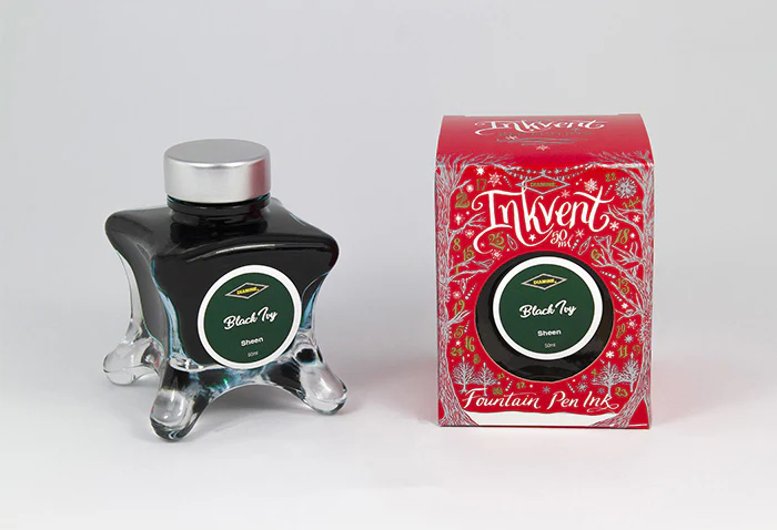 Diamine 50ml Inkvent Sheen Fountain Pen Ink - Black Ivy - Image 2