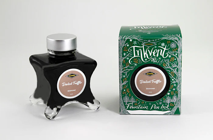 Diamine 50ml Inkvent Shimmer Fountain Pen Ink - Dusted Truffle - Image 2