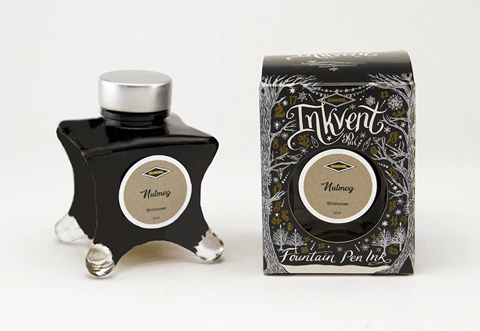 Diamine 50ml Inkvent Shimmer Fountain Pen Ink - Nutmeg - Image 2