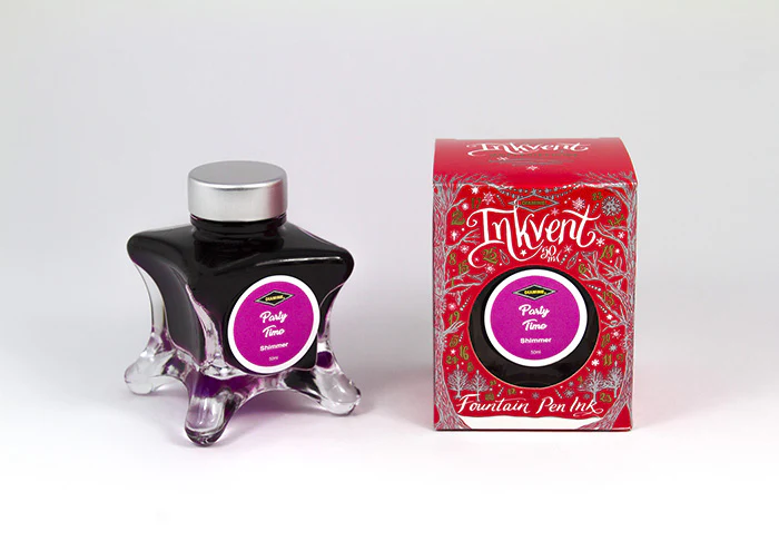 Diamine 50ml Inkvent Shimmer Fountain Pen Ink - Party Time - Image 2