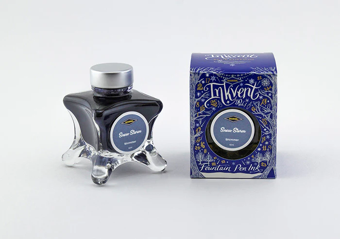 Diamine 50ml Inkvent Shimmer Fountain Pen Ink - Snow Storm - Image 2