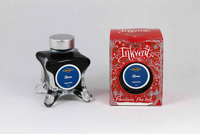 Diamine 50ml Inkvent Shimmer Fountain Pen Ink - Storm - Image 2