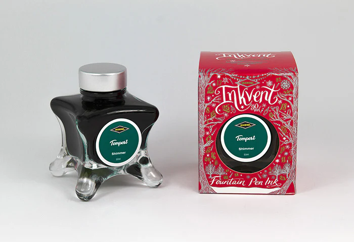 Diamine 50ml Inkvent Shimmer Fountain Pen Ink - Tempest - Image 2