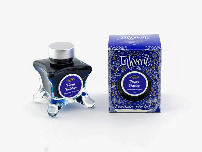 Diamine 50ml Inkvent Shimmer & Sheen Fountain Pen Ink - Happy Holidays - Image 2