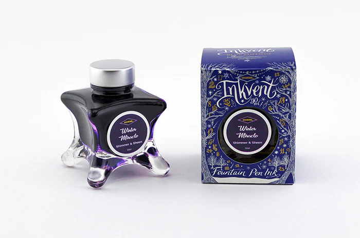 Diamine 50ml Inkvent Shimmer & Sheen Fountain Pen Ink - Winter Miracle - Image 2