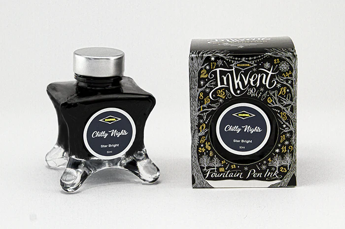 Diamine 50ml Inkvent Starbright Fountain Pen Ink - Chilly Nights - Image 2