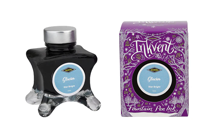 Diamine 50ml Inkvent Starbright Fountain Pen Ink - Glacier - Image 2