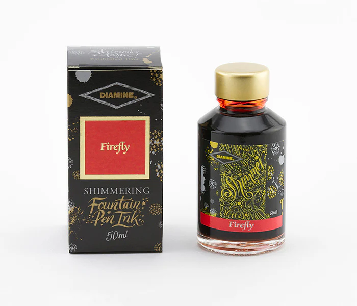 Diamine 50ml Shimmering Fountain Pen Ink - Firefly - Image 2