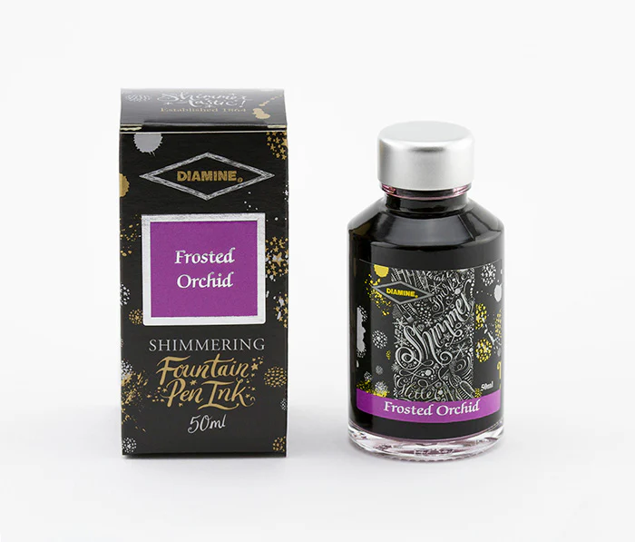 Diamine 50ml Shimmering Fountain Pen Ink - Frosted Orchid - Image 2