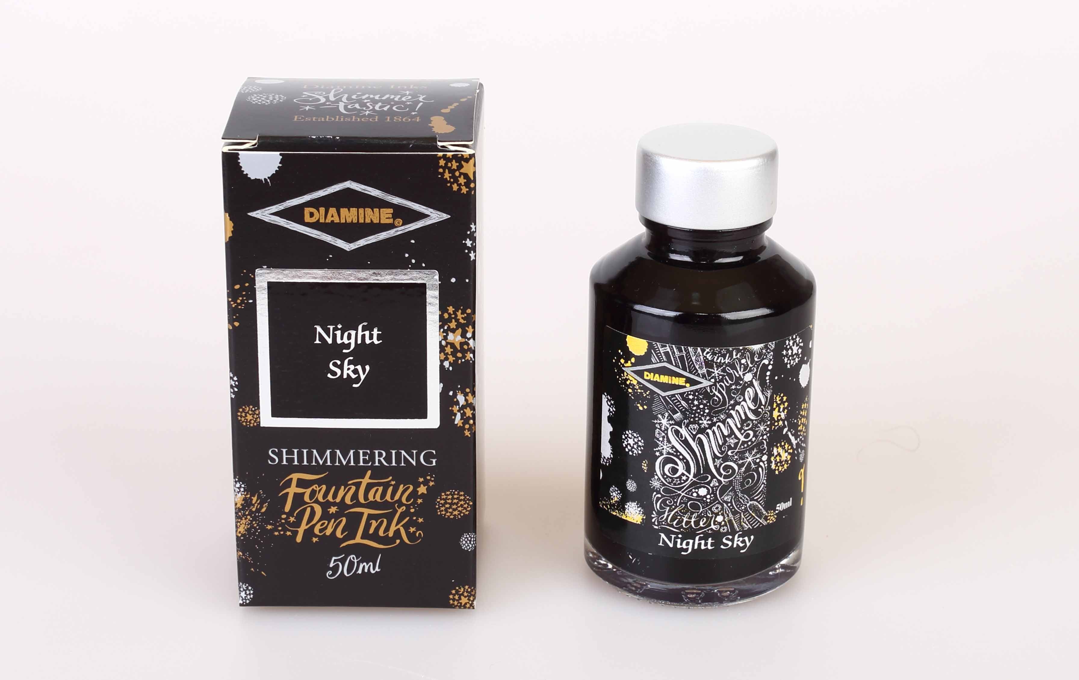 Diamine 50ml Shimmering Fountain Pen Ink - Night Sky - Image 2