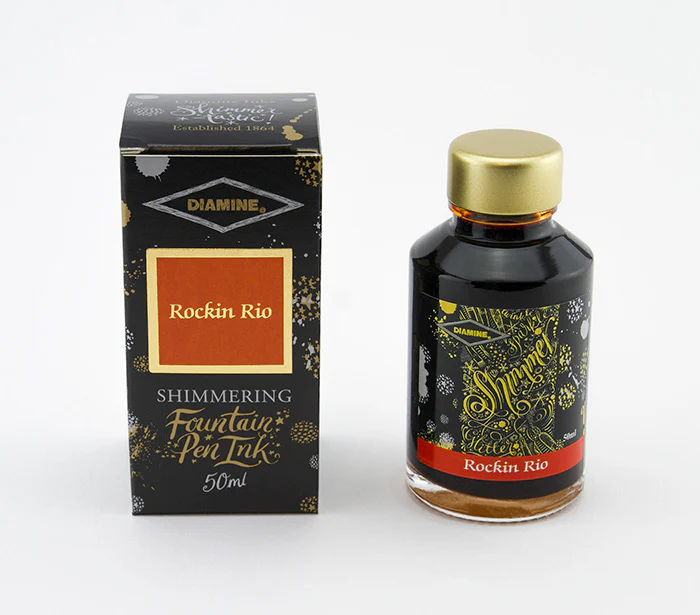 Diamine 50ml Shimmering Fountain Pen Ink - Rockin Rio - Image 2