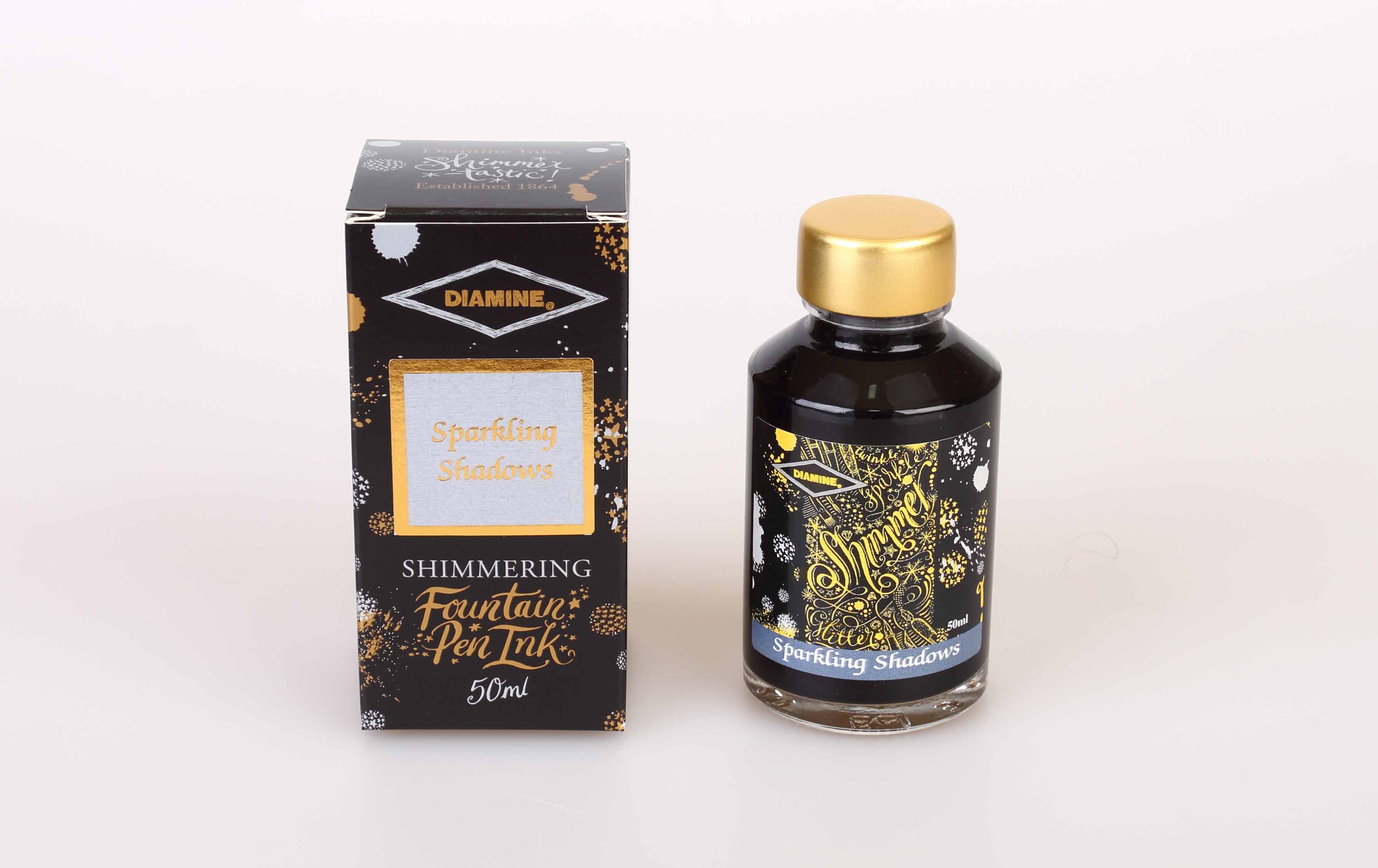 Diamine 50ml Shimmering Fountain Pen Ink - Sparkling Shadows - Image 2