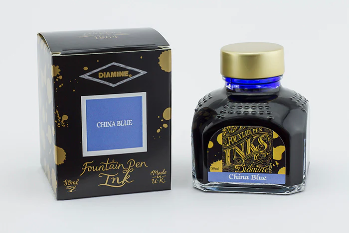 Diamine 80ml Fountain Pen Ink - China Blue - Image 2
