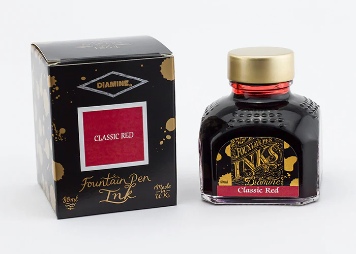 Diamine 80ml Fountain Pen Ink - Classic Red - Image 2