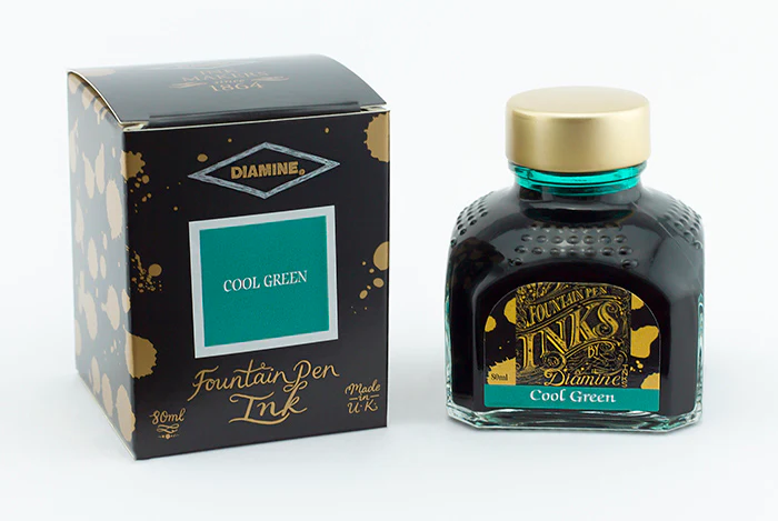 Diamine 80ml Fountain Pen Ink - Cool Green - Image 2