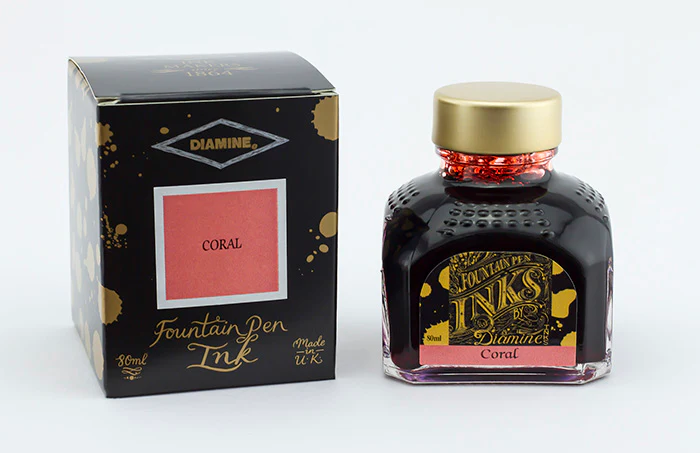 Diamine 80ml Fountain Pen Ink - Coral - Image 2