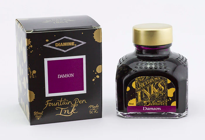 Diamine 80ml Fountain Pen Ink - Damson - Image 2
