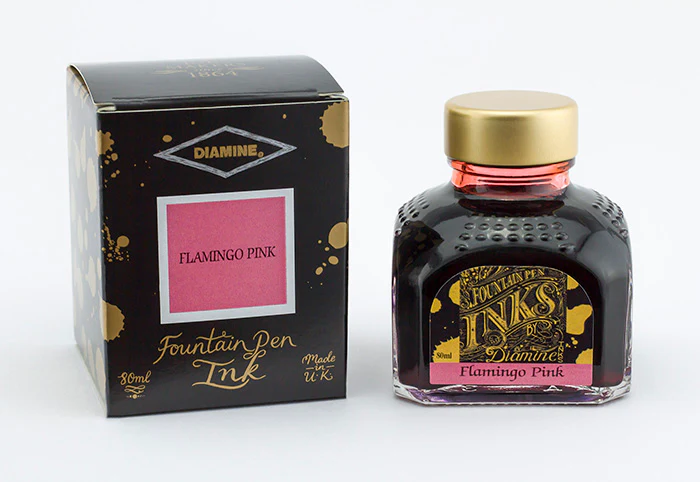 Diamine 80ml Fountain Pen Ink - Flamingo Pink - Image 2