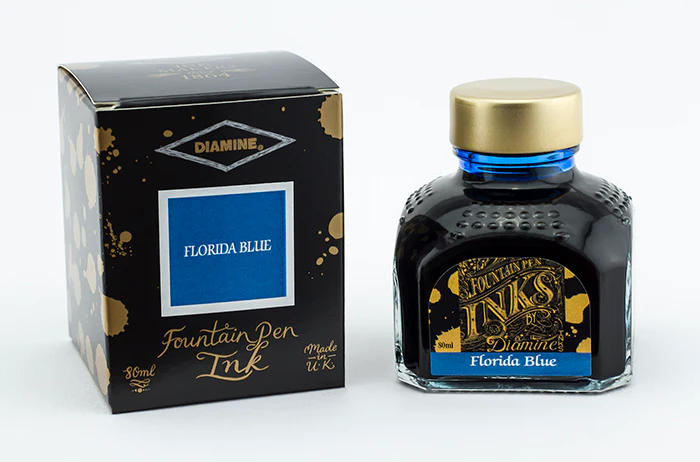 Diamine 80ml Fountain Pen Ink - Florida Blue - Image 2