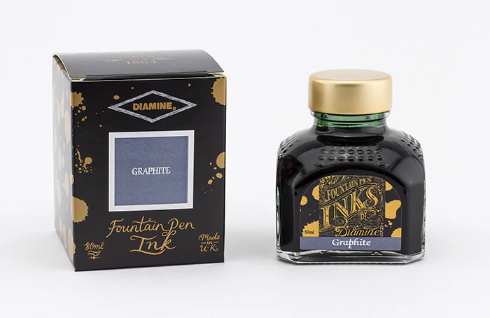 Diamine 80ml Fountain Pen Ink - Graphite - Image 2