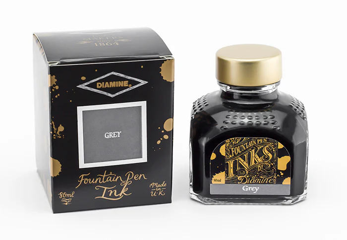 Diamine 80ml Fountain Pen Ink - Grey - Image 2