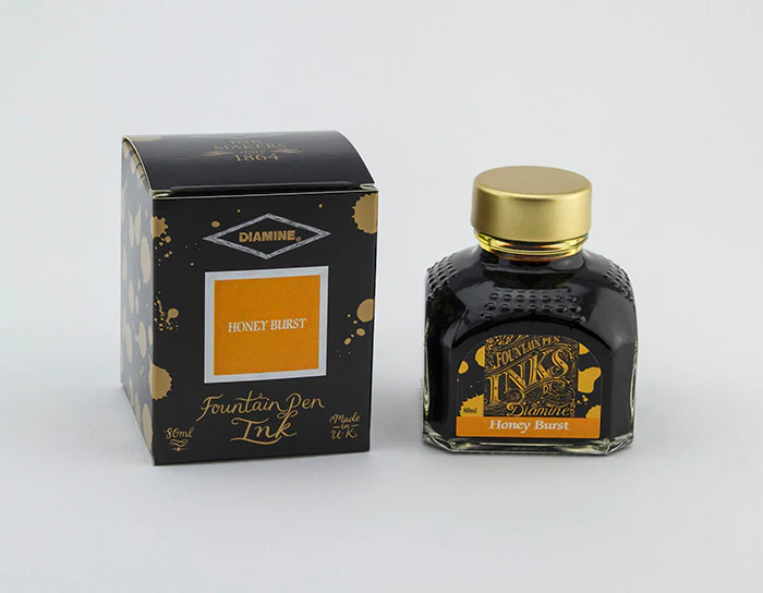 Diamine 80ml Fountain Pen Ink - Honey Burst - Image 2