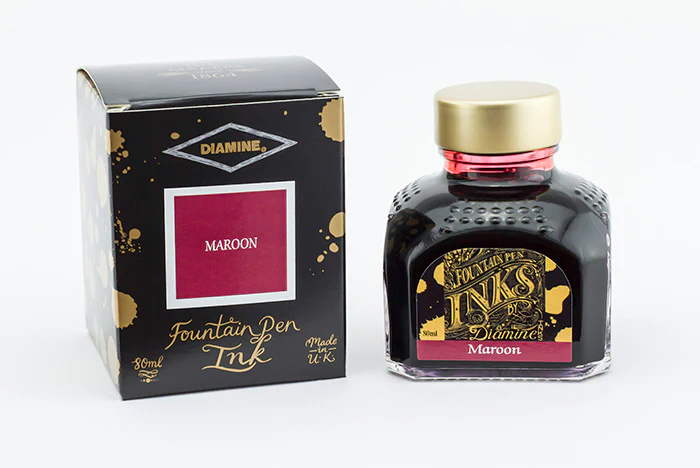 Diamine 80ml Fountain Pen Ink - Maroon - Image 2