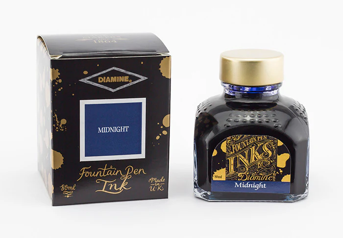 Diamine 80ml Fountain Pen Ink - Midnight - Image 2