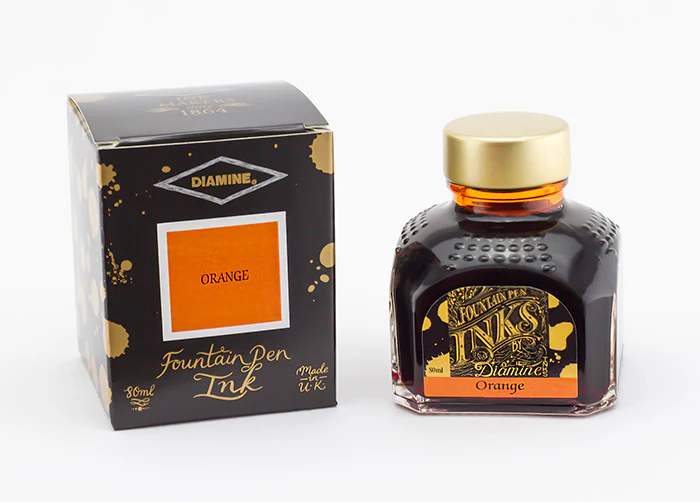 Diamine 80ml Fountain Pen Ink - Orange - Image 2