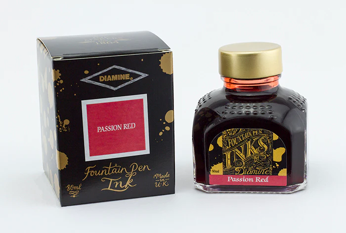 Diamine 80ml Fountain Pen Ink - Passion Red - Image 2