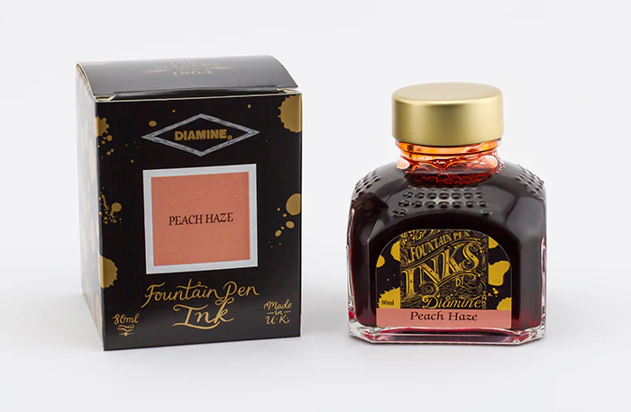 Diamine 80ml Fountain Pen Ink - Peach Haze - Image 2