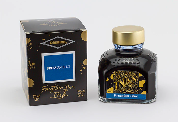 Diamine 80ml Fountain Pen Ink - Prussian Blue - Image 2